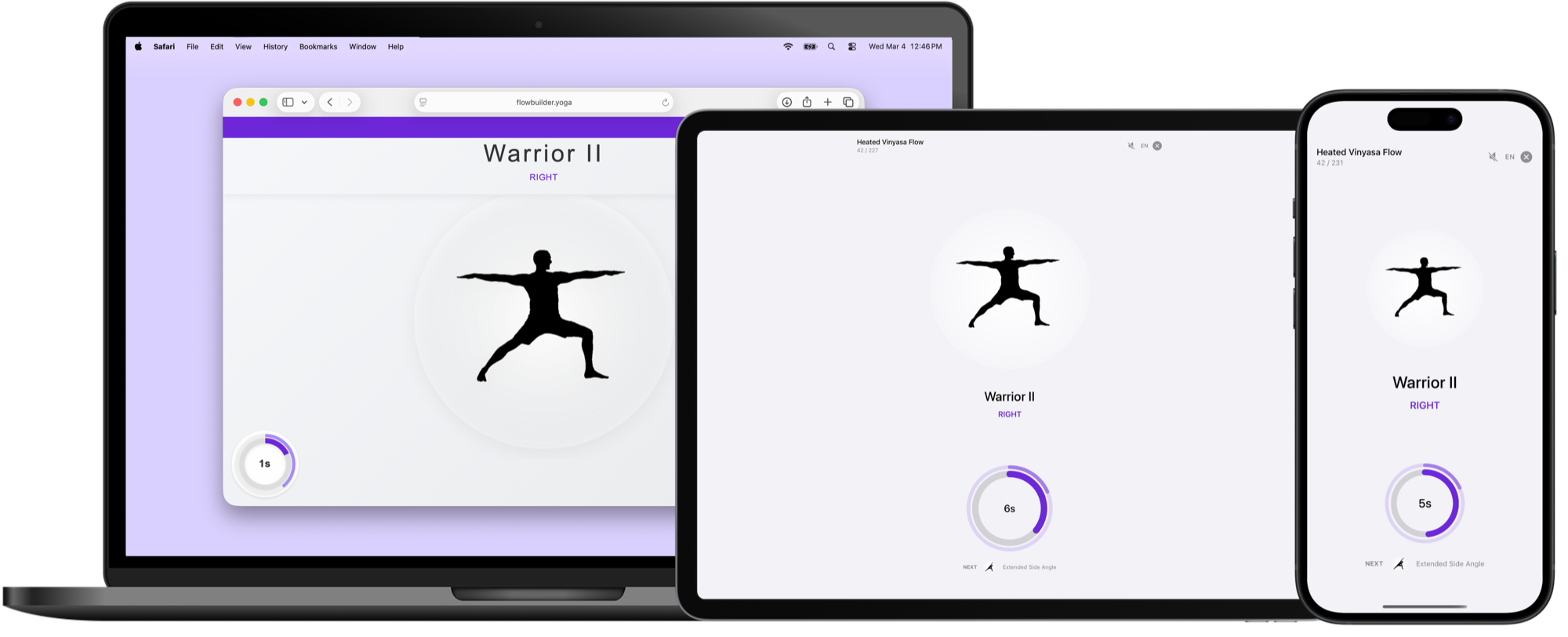 Flow Builder playback on MacBook, iPad, and iPhone