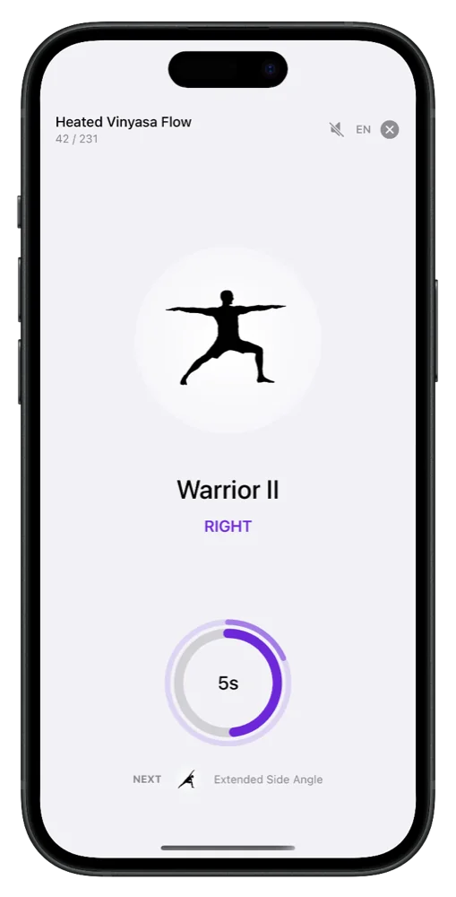 Compact yoga playback view on iPhone