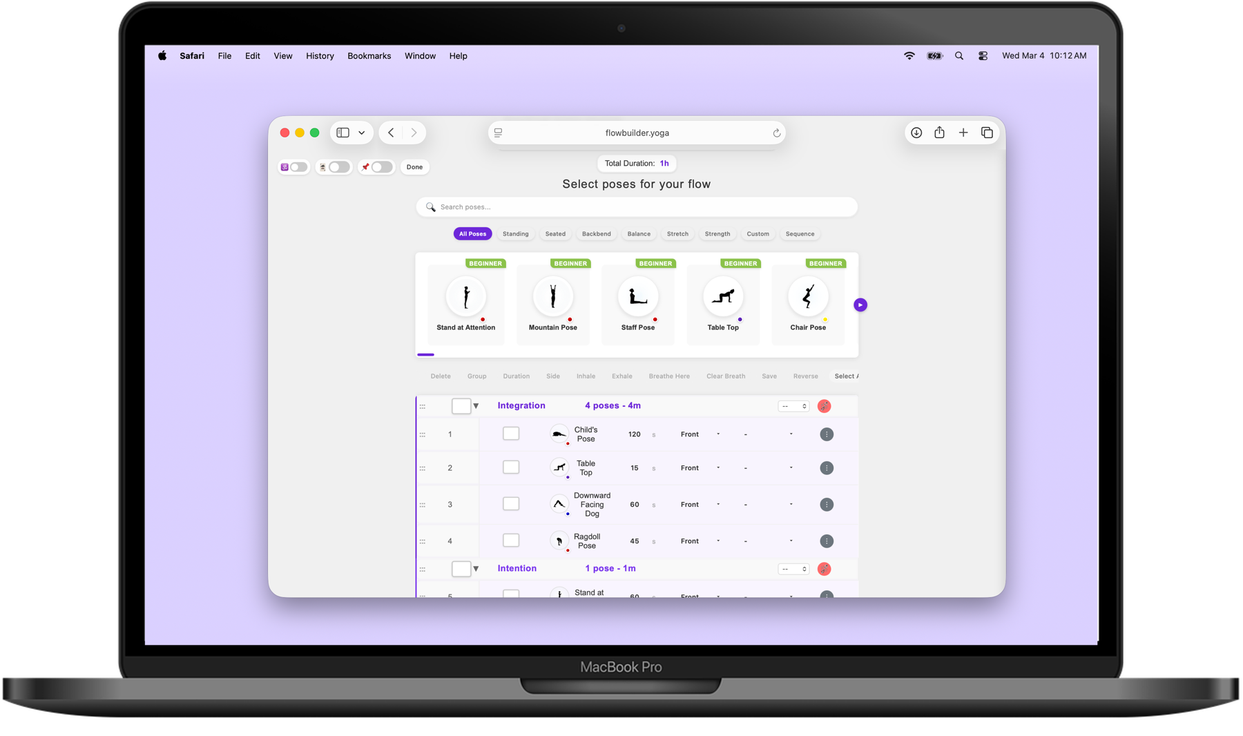 Flow Builder web app on MacBook
