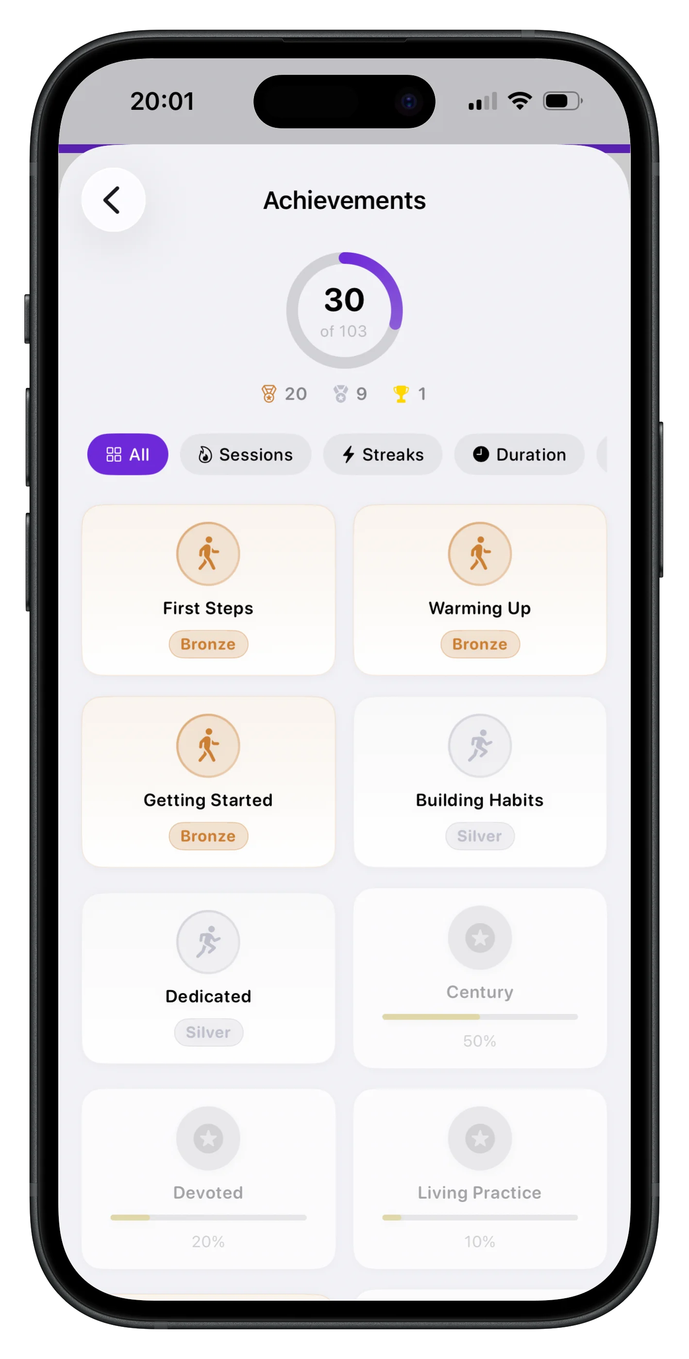 Flow Builder yoga analytics on iPhone