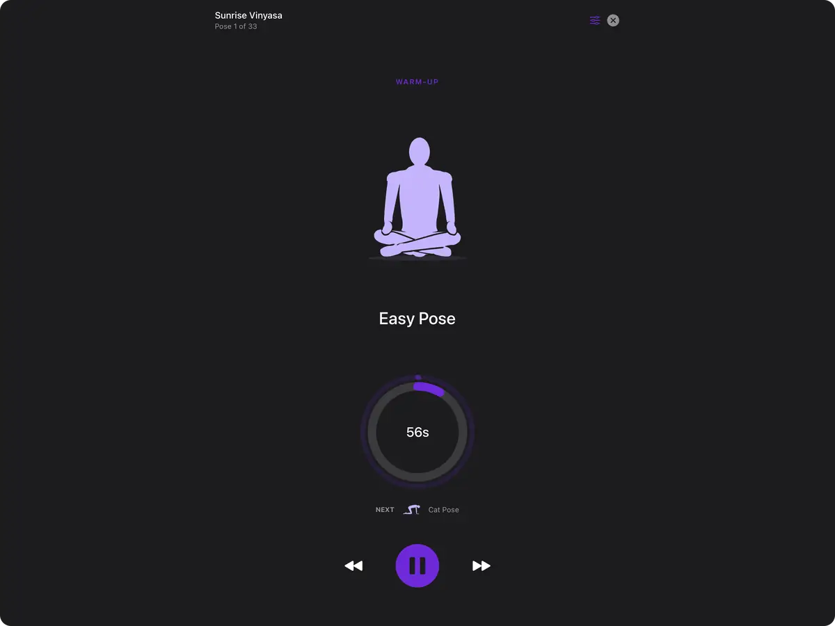 Guided playback on iPad in dark mode